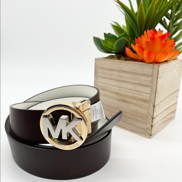 Michael Kors Accessories - Michael Kors Reversible Circle Logo Leather Belt